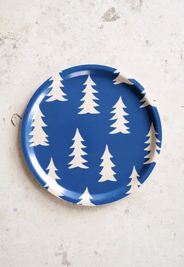 Gran dienblad - Blauw-naturel, Ø31 cm - Fine Little Day