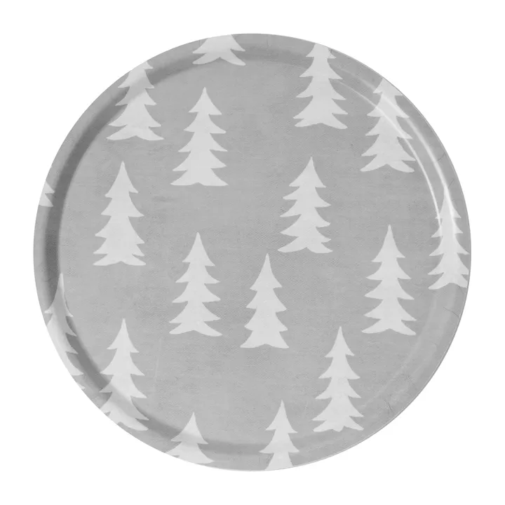 Gran dienblad - Grijs-wit, Ø38 cm - Fine Little Day