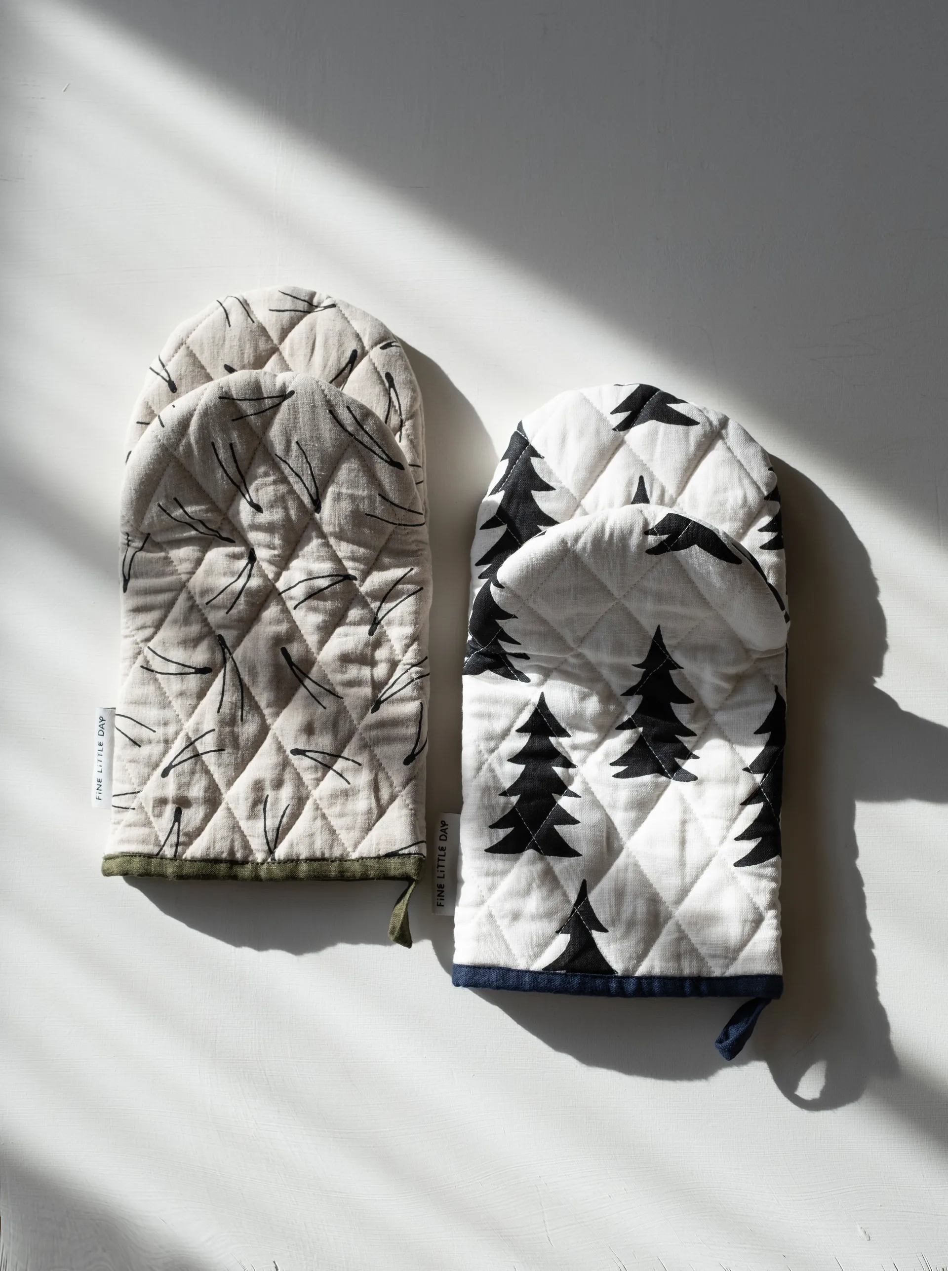 Gran gequilte ovenwant, Wit-zwart Fine Little Day