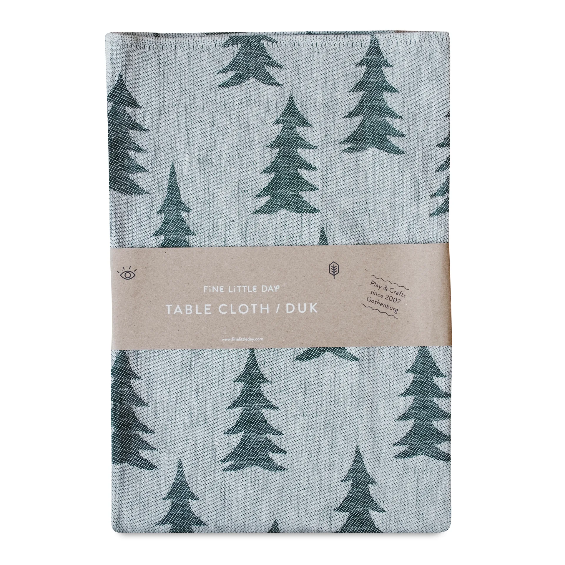 Gran jacquardgeweven tafelkleed 147x250 cm, Groen-grijs Fine Little Day