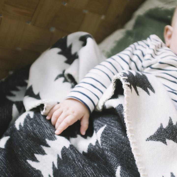 Gran kinderdeken geborsteld katoen, wit-zwart Fine Little Day