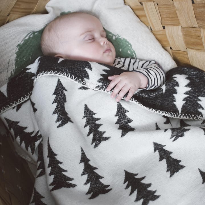 Gran kinderdeken geborsteld katoen, wit-zwart Fine Little Day