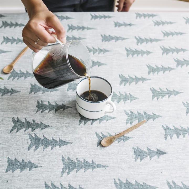 Gran linen stof, donkergroen-wit Fine Little Day