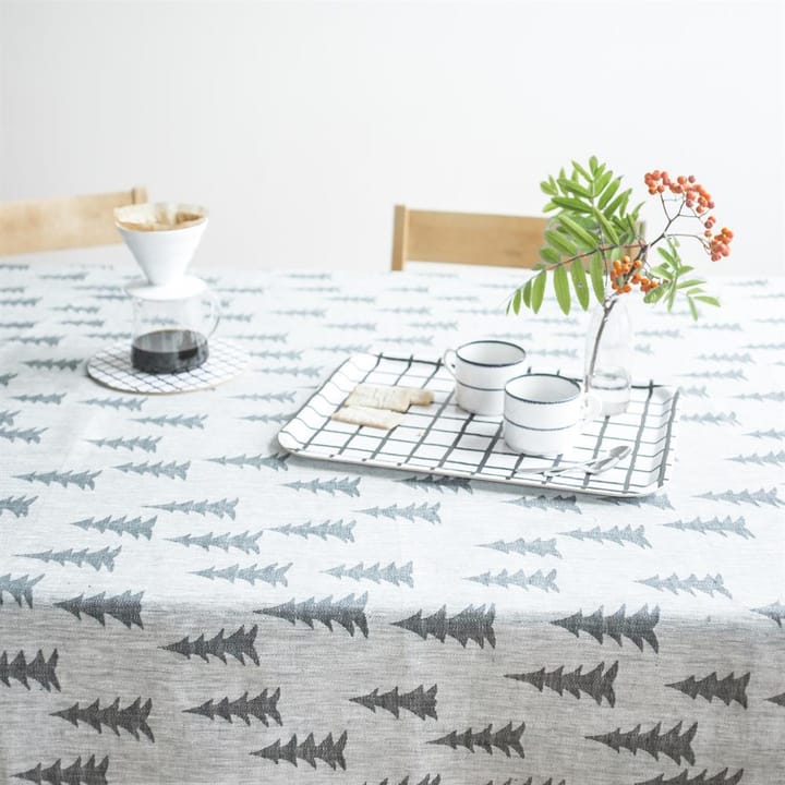 Gran linen stof, donkergroen-wit Fine Little Day
