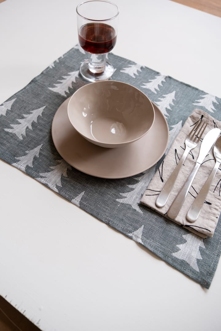 Gran placemat 37x47 cm, Groen-wit Fine Little Day