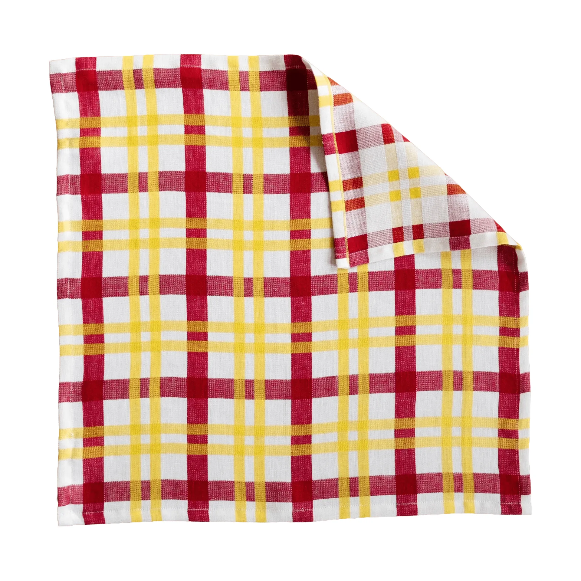 Grid keukendoek, Geel, 58x58 cm Fine Little Day