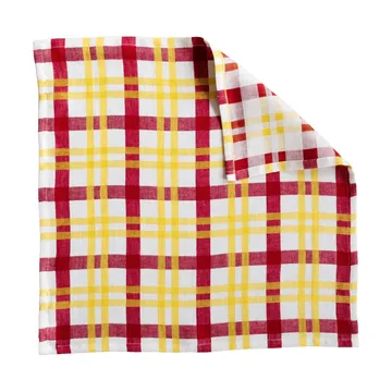 Grid keukendoek - Geel, 58x58 cm - Fine Little Day