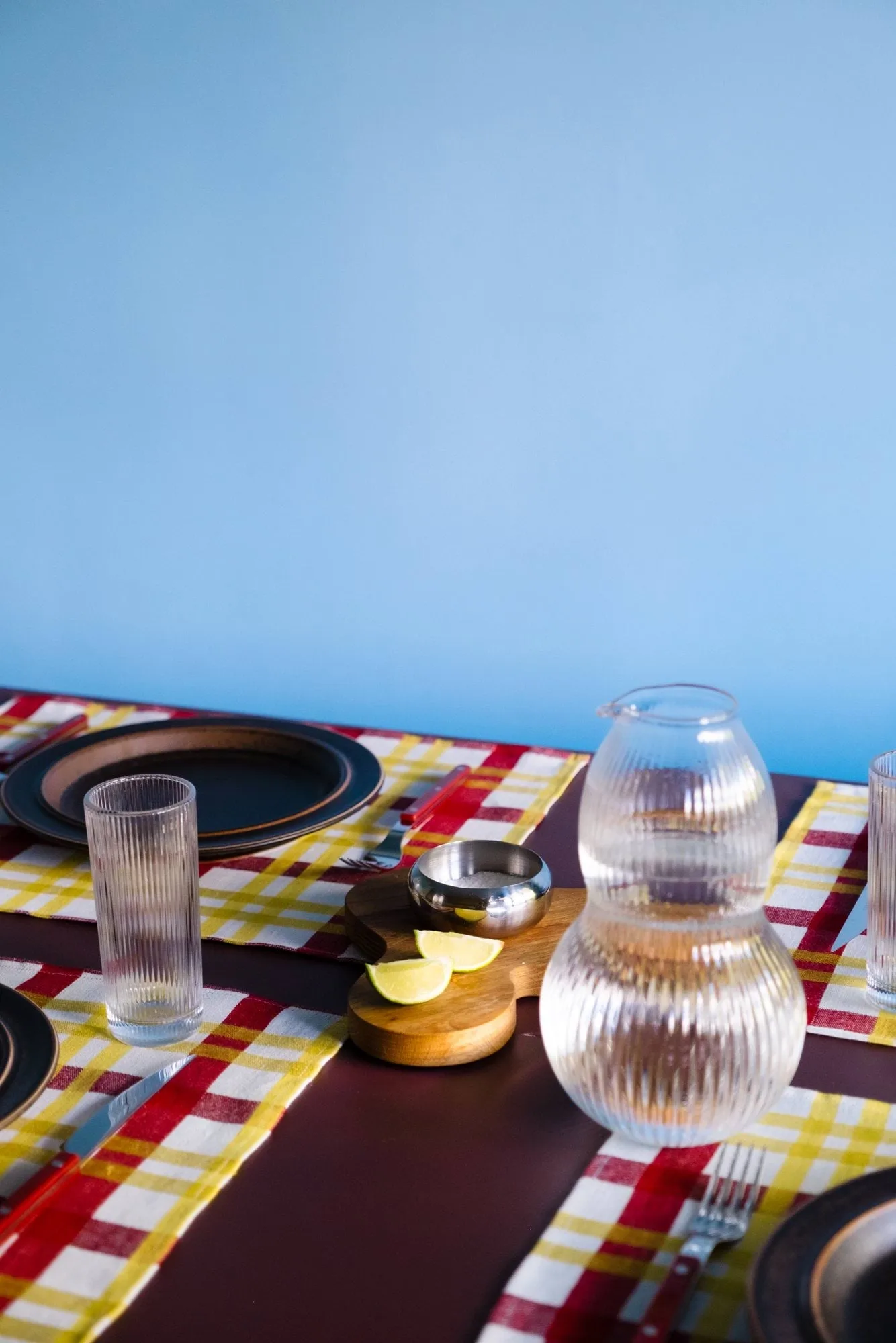 Grid placemat, Geel, 37x47 cm Fine Little Day