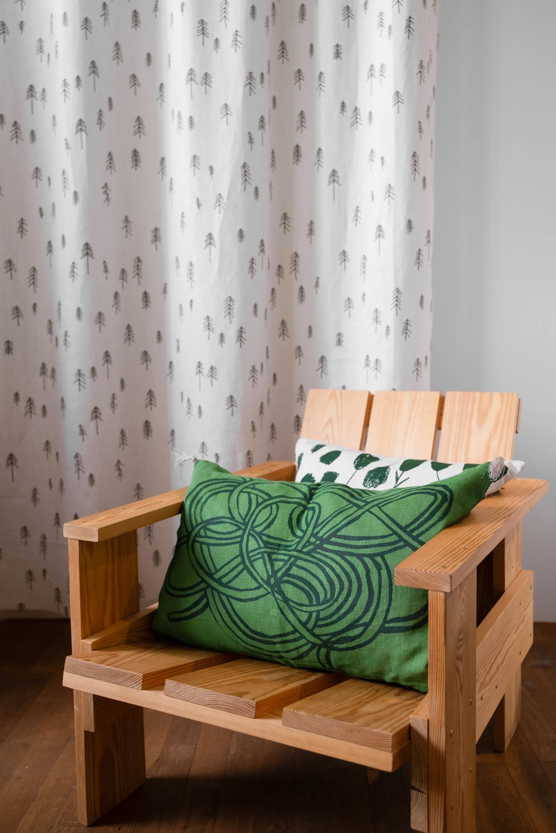 Knutar kussensloop 38x58 cm, Green Fine Little Day