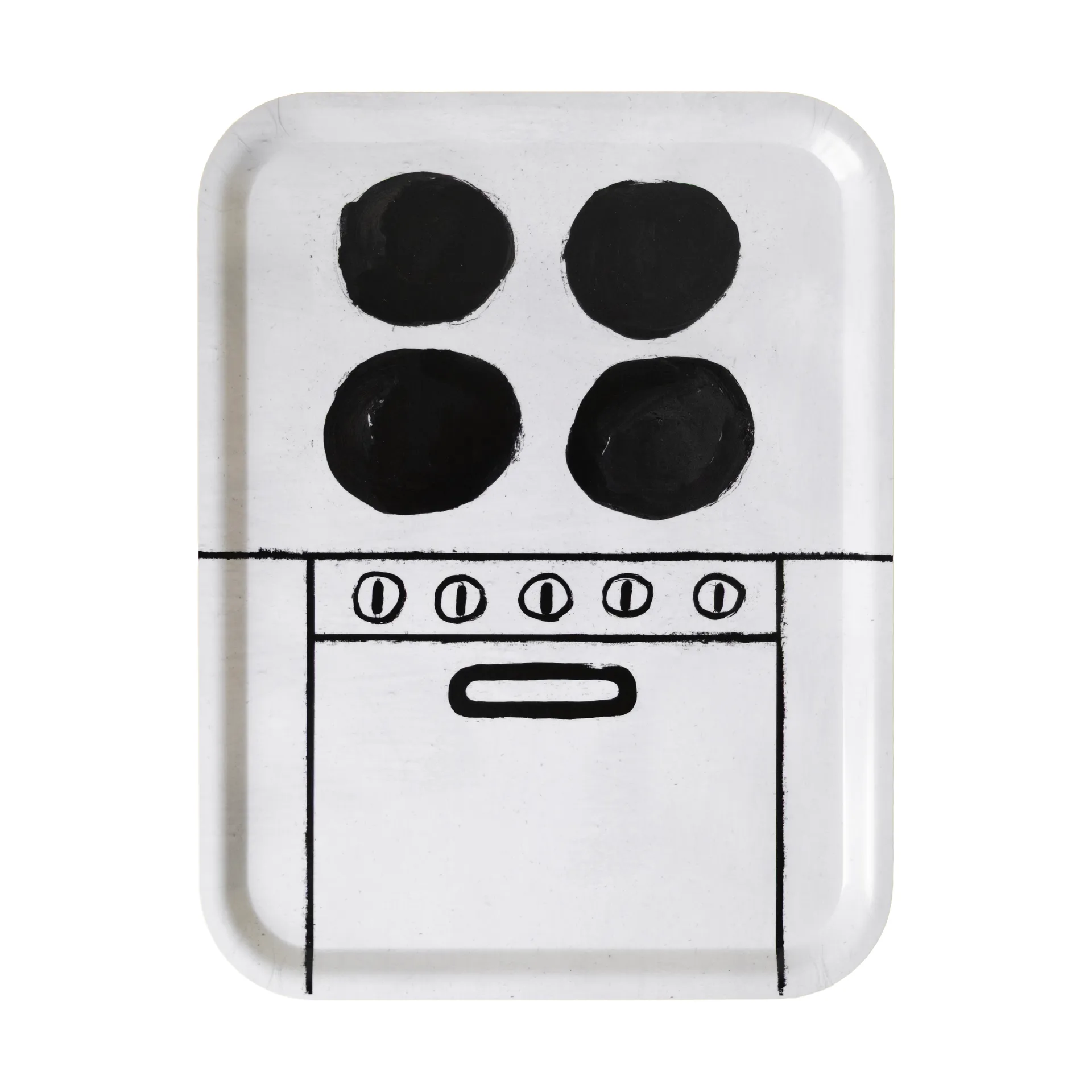 Kookplaat schaal 33x43 cm, Black-white Fine Little Day