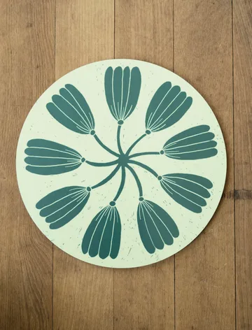 Krans onderzetter Ø21 cm - Groen - Fine Little Day