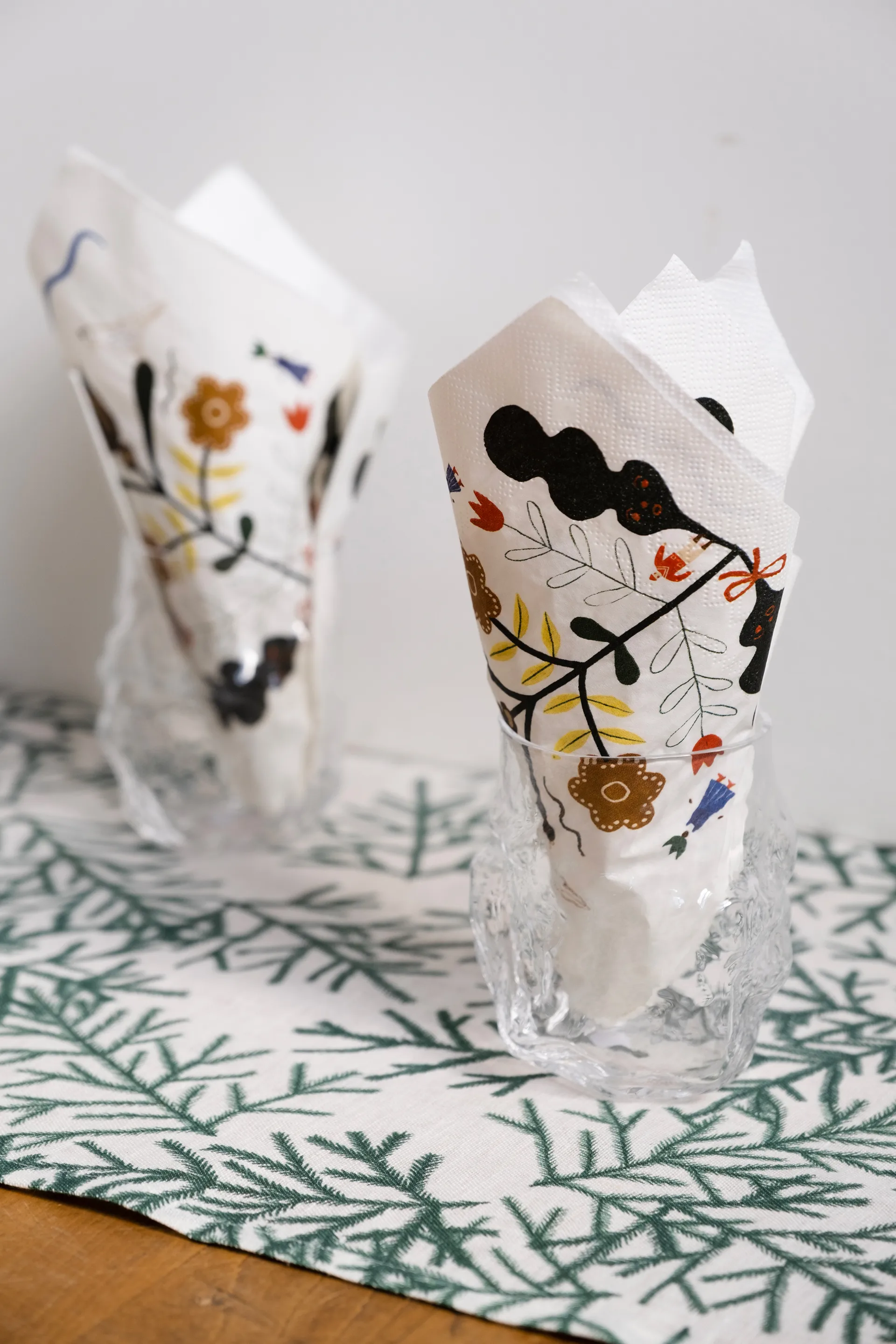 Kurbits servet 33x33 cm 25-pack, Wit-multi Fine Little Day