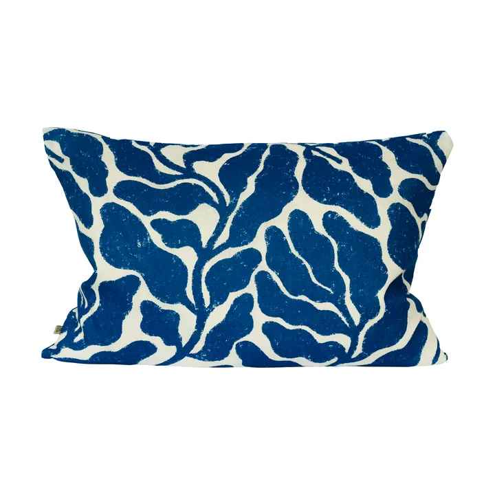 Leaves kussenhoes 48x68 cm - Wit-blauw - Fine Little Day