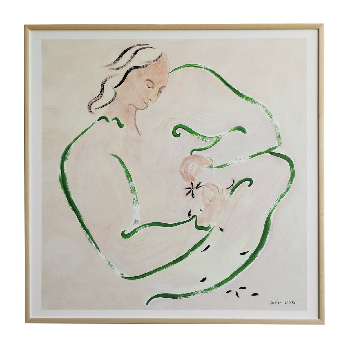 Fine Little Day Love me not poster 70x70 cm | Scandinavisch Interieur | Posters | Beige