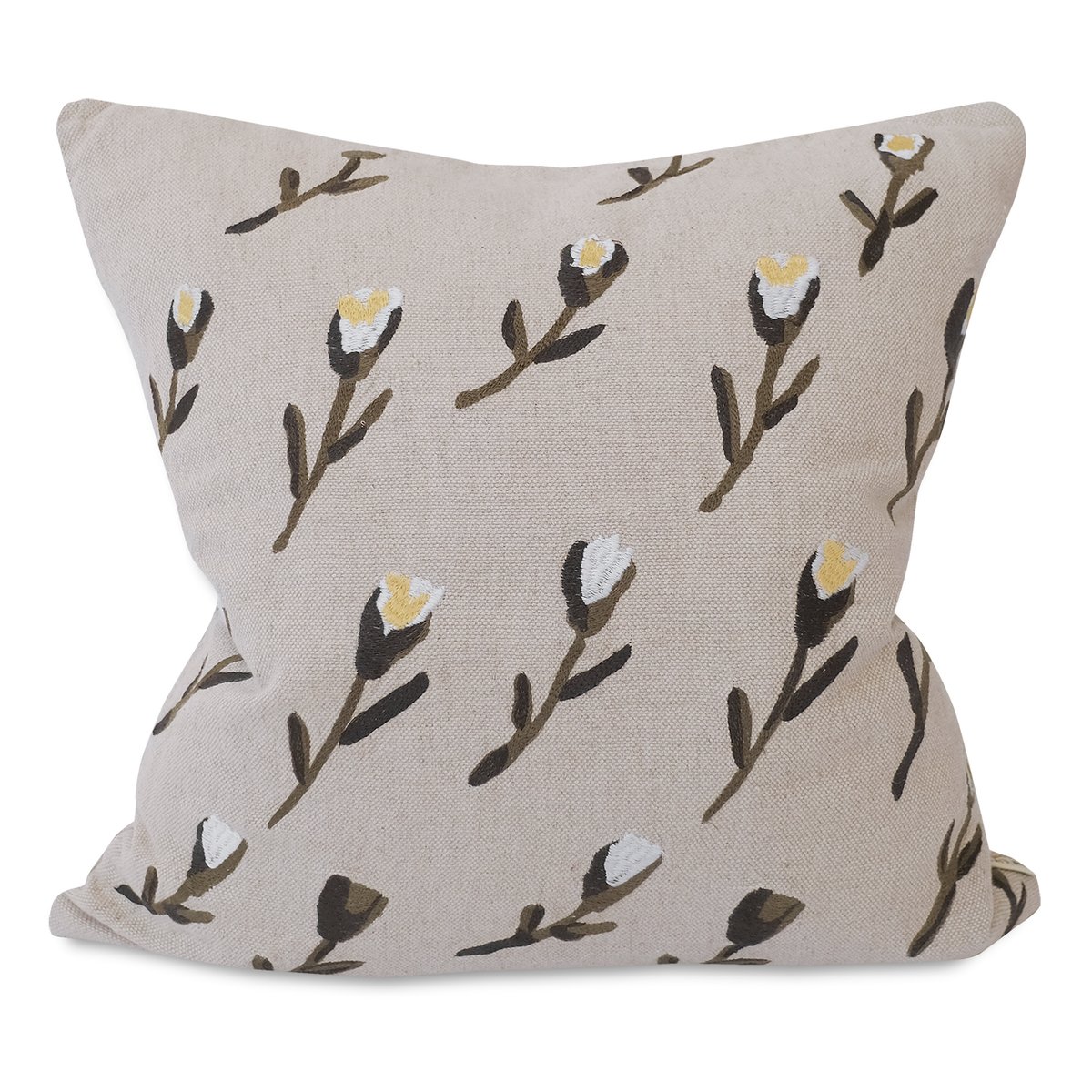 Fine Little Day Meadow kussenhoes 48x48 cm Beige | Scandinavisch Interieur | Kussenhoezen | Beige