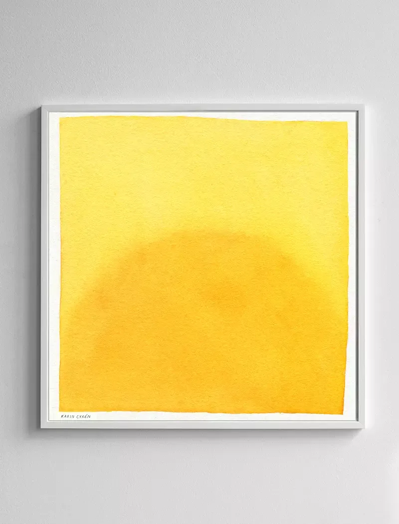 Morning poster 70x70 cm, Geel Fine Little Day