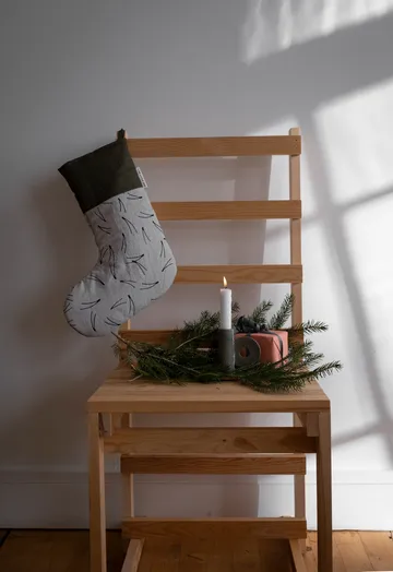 Naald kerstsok 40 cm - Zwart-groen-natuur - Fine Little Day