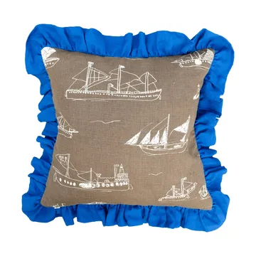 Ohoy kussenhoes - Bruin-naturel-blauw, 48x48 cm - Fine Little Day