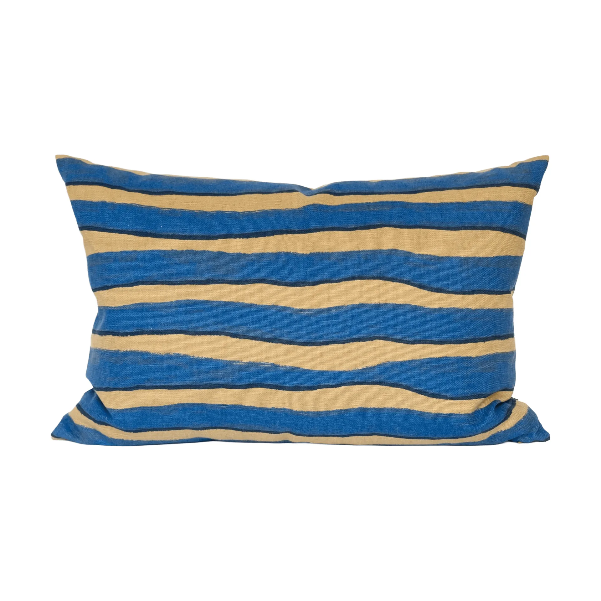Rand kussenhoes, Bruin-blauw, 48x68 cm Fine Little Day