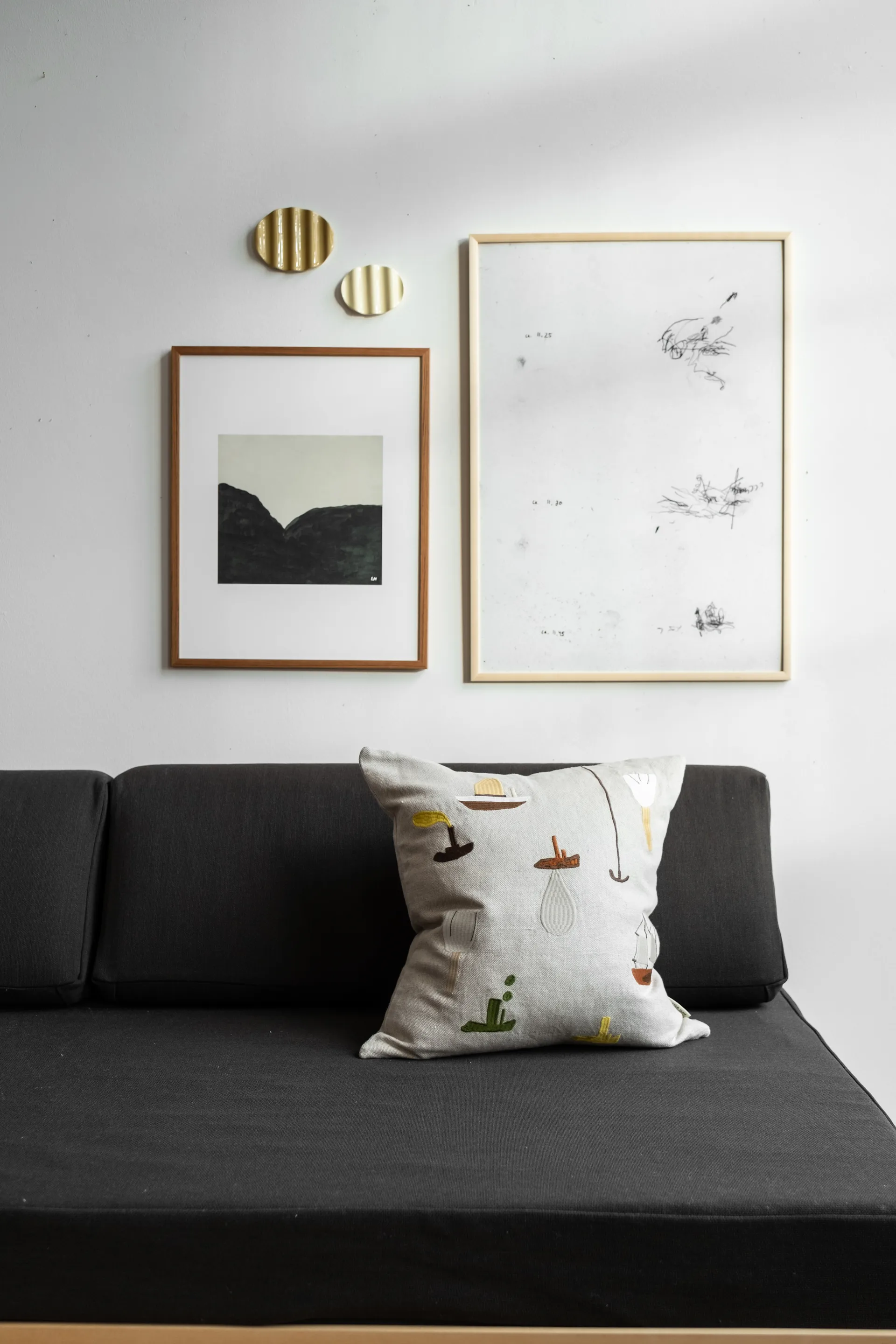 Sail With Me kussenhoes 48x48 cm, Grijs Fine Little Day