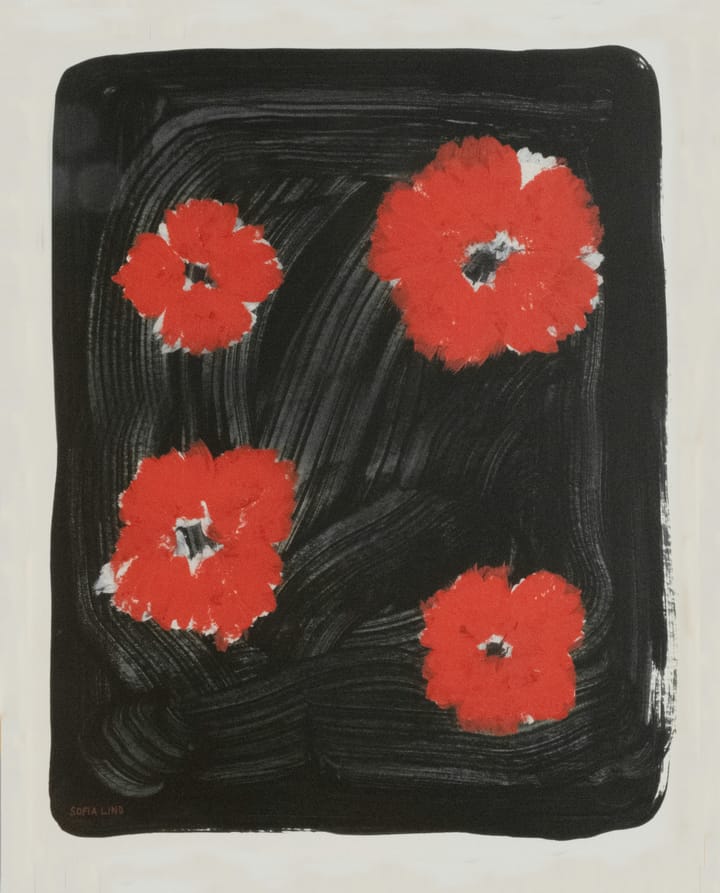 Scarlet pimpernel poster 40x50 cm - Rood-zwart - Fine Little Day