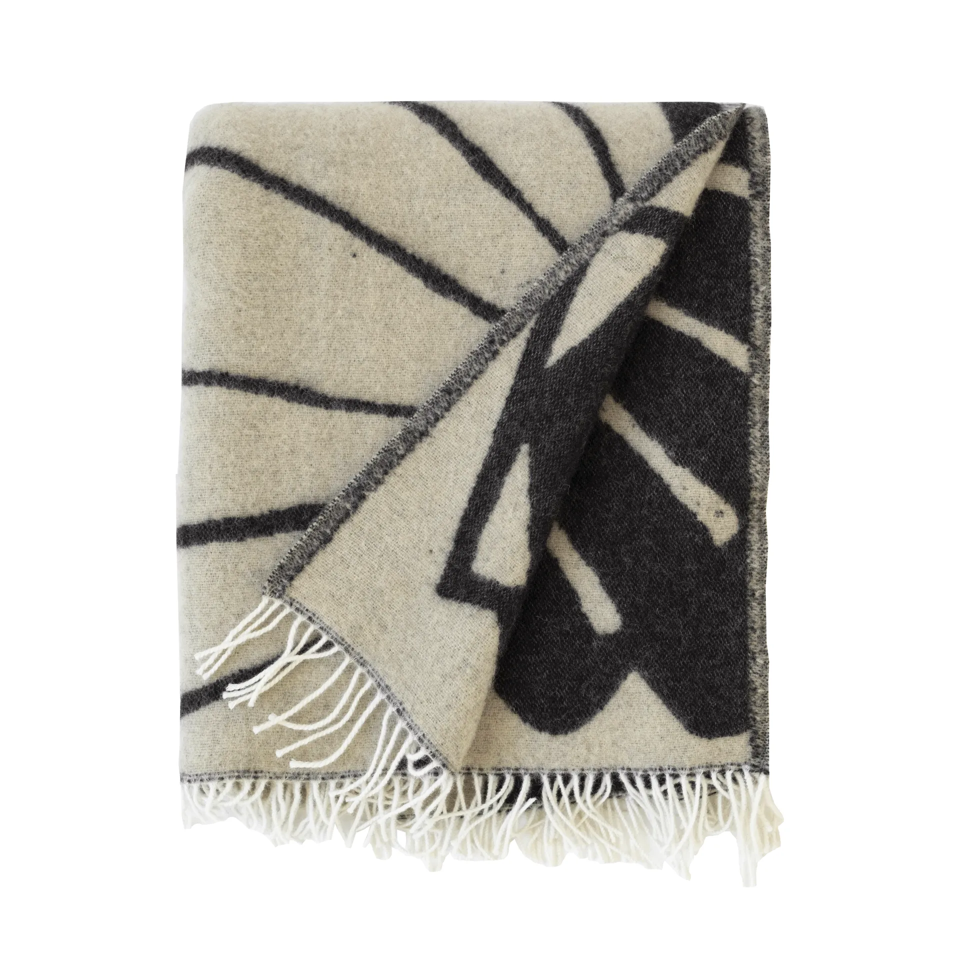 Schelp plaid 130x190 cm, Coal-Beige Fine Little Day