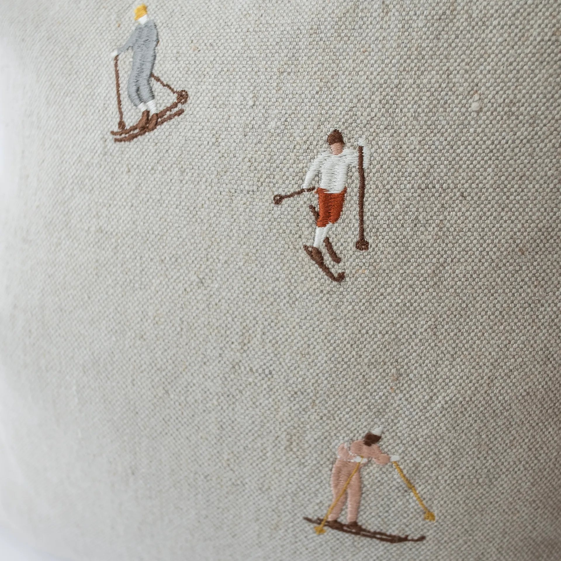Skiers kussenhoes 48x48 cm, Natuur Fine Little Day