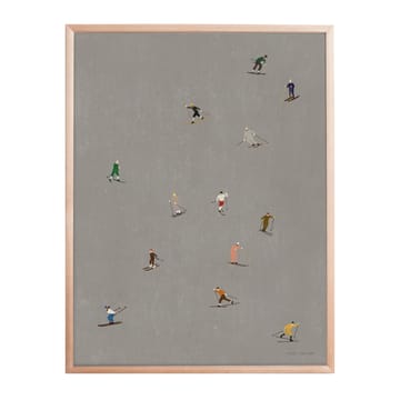 Skiers poster 40x50 cm - Grijs - Fine Little Day