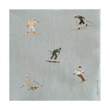 Skiers servet 25-pack - Grey - Fine Little Day