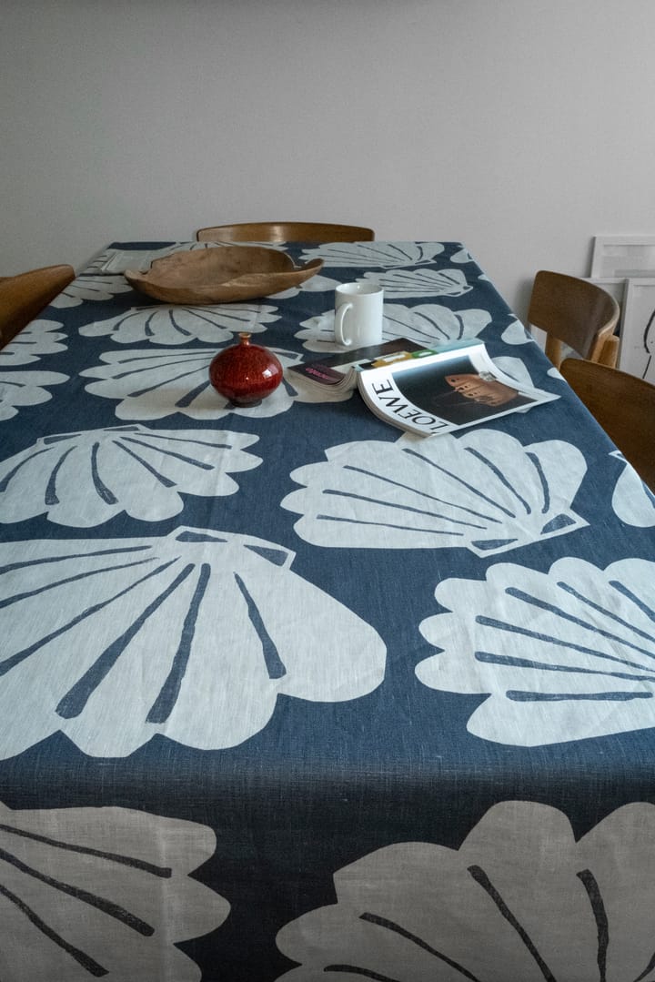 Snäcka tafelkleed linnen 149x149 cm, Blauw Fine Little Day