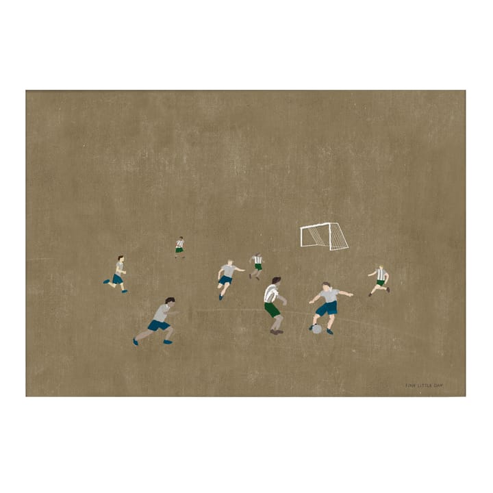 Soccer poster 50x70 cm - Bruin - Fine Little Day