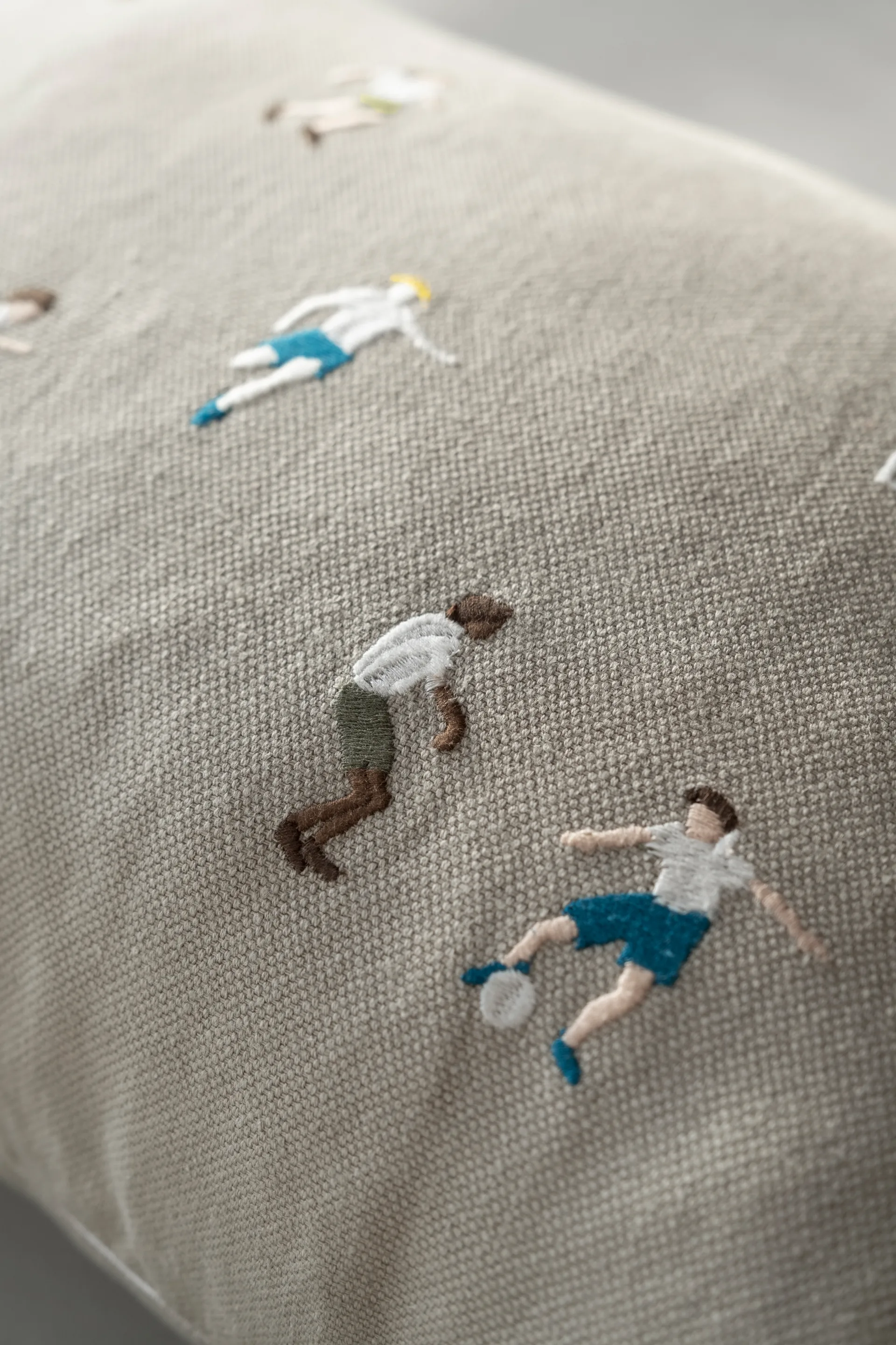 Soccer voetbal kussenhoes 58x38 cm, Mix-natuur Fine Little Day
