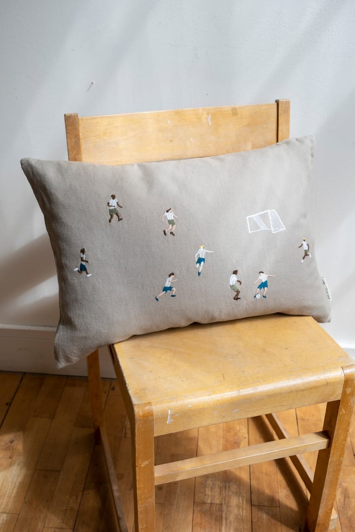 Soccer voetbal kussenhoes 58x38 cm, Mix-natuur Fine Little Day