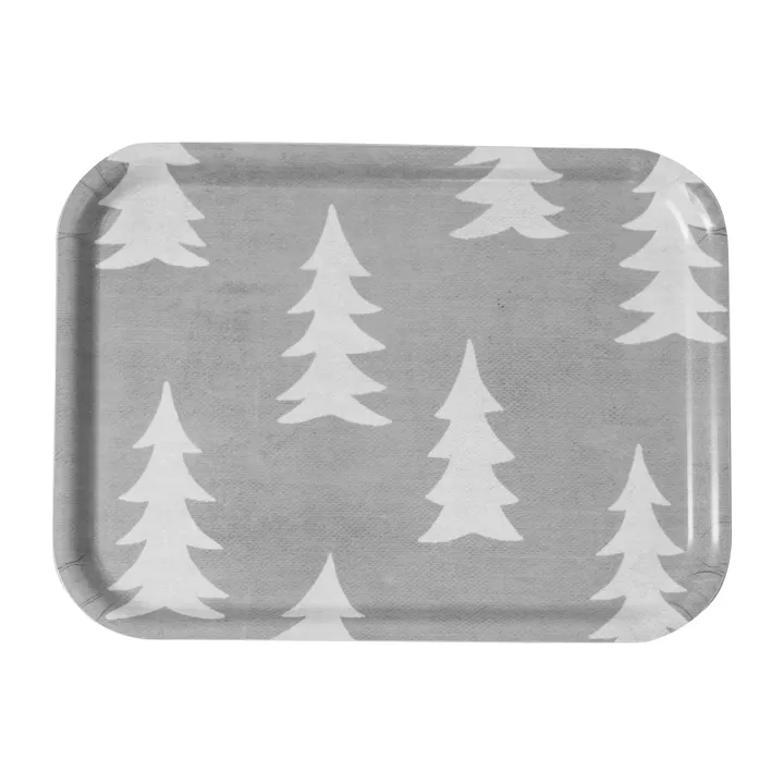 Spar dienblad 20x27 cm - Grijs-wit - Fine Little Day