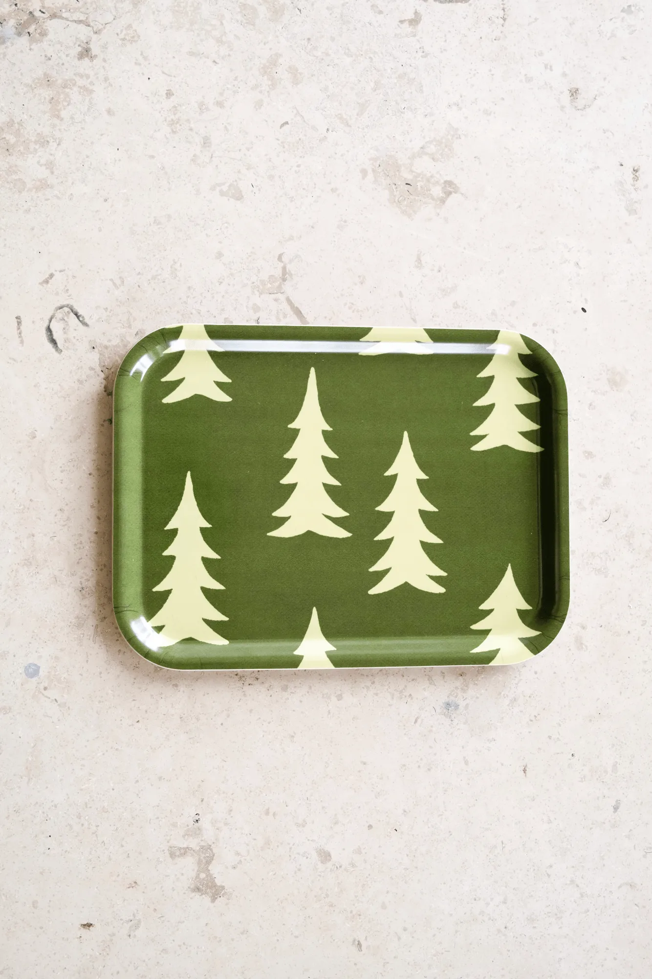 Spar dienblad 20x27 cm, Groen Fine Little Day