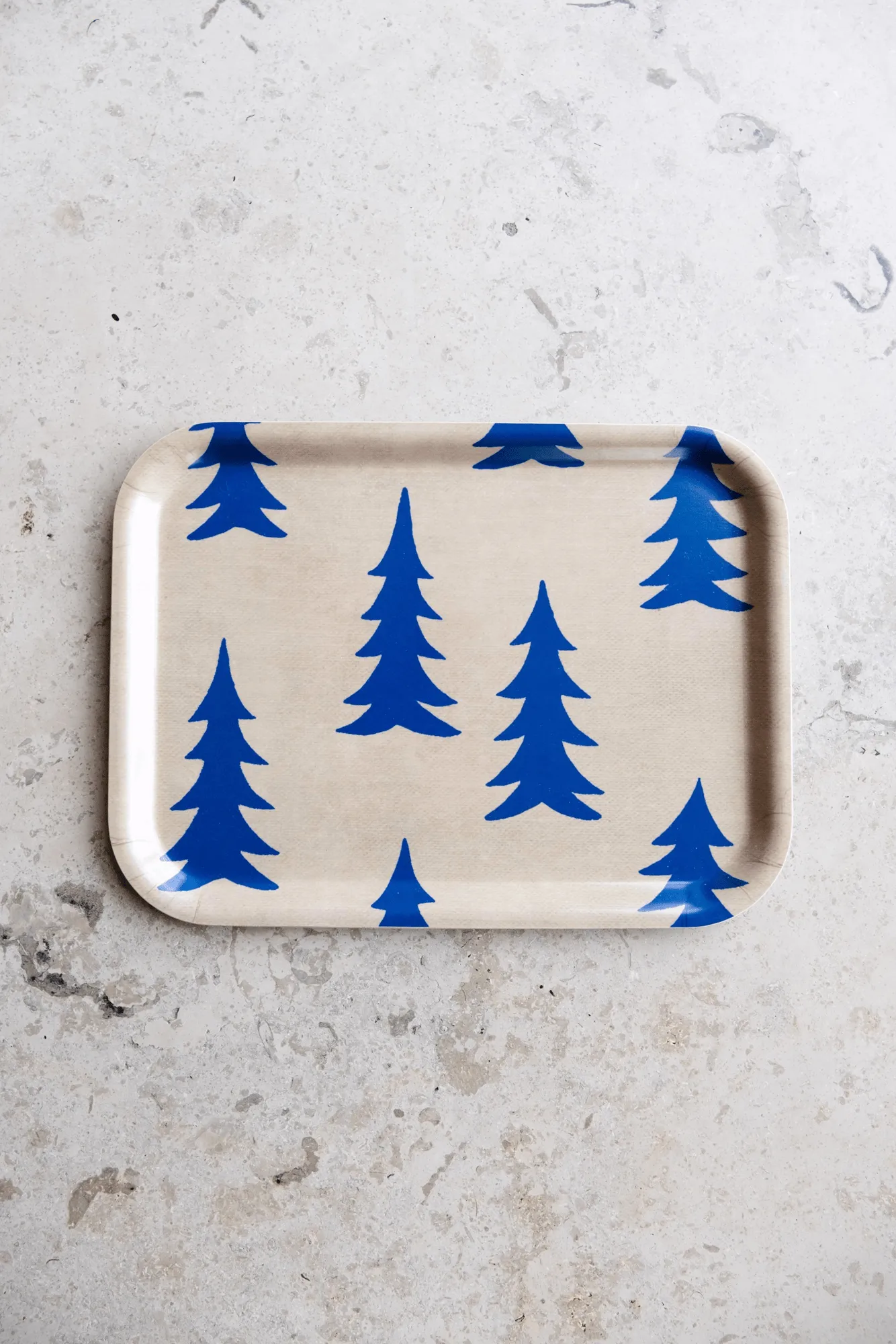Spar dienblad 20x27 cm, Nature-blauw Fine Little Day