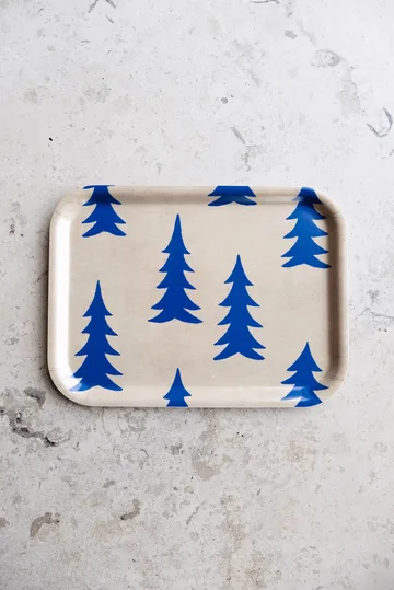 Spar dienblad 20x27 cm - Nature-blauw - Fine Little Day