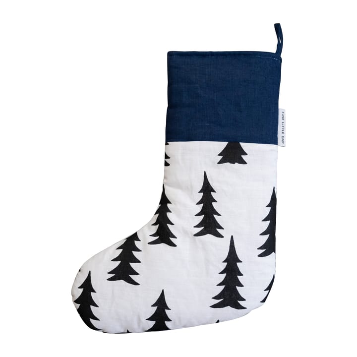 Spar kerstsok 40 cm - Zwart-blauw-wit - Fine Little Day