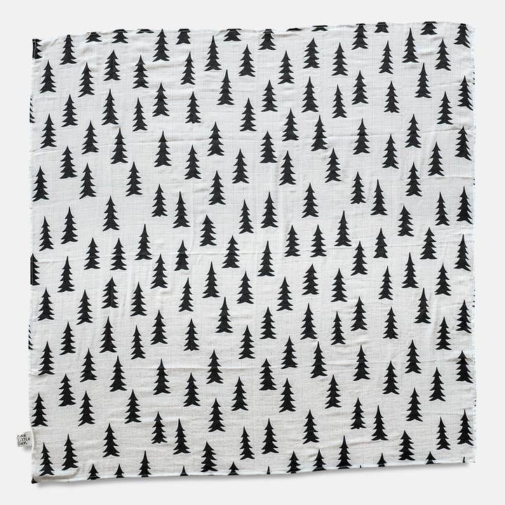 Spar muslindeken 120x120 cm, Zwart-wit Fine Little Day