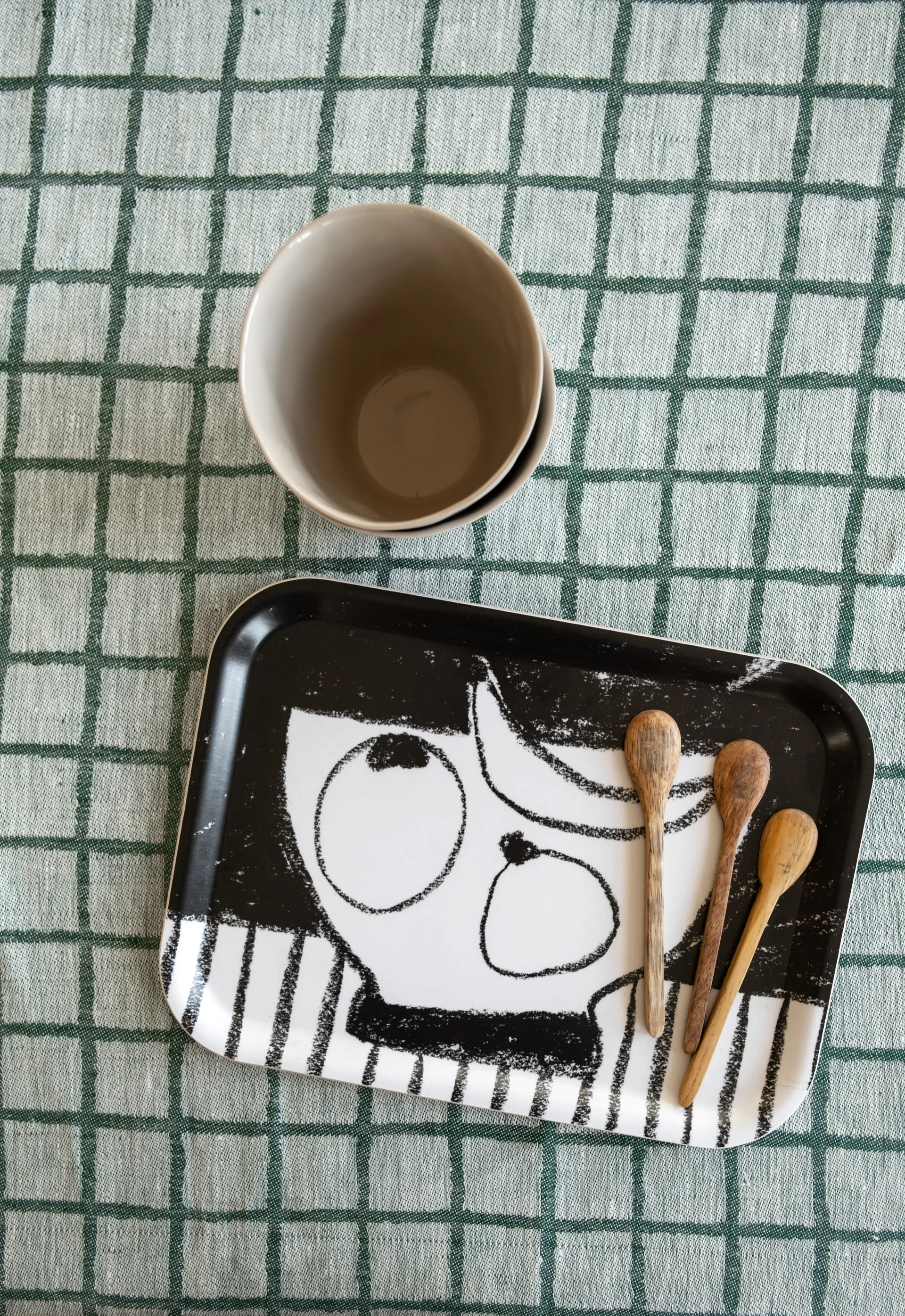 Stilleven dienblad 20x27 cm, Zwart-wit Fine Little Day