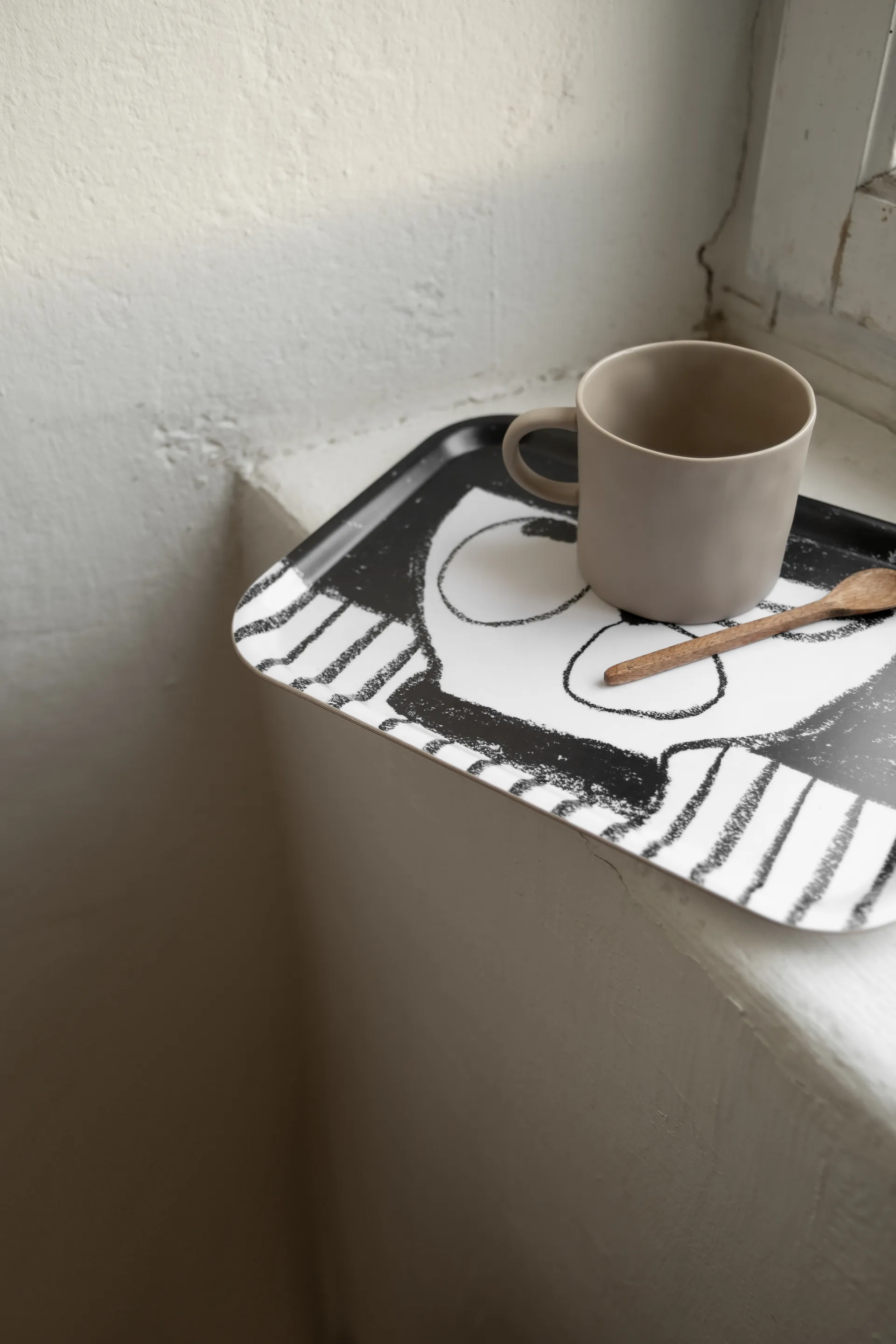 Stilleven dienblad 20x27 cm, Zwart-wit Fine Little Day