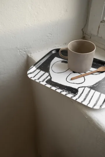 Stilleven dienblad 20x27 cm - Zwart-wit - Fine Little Day