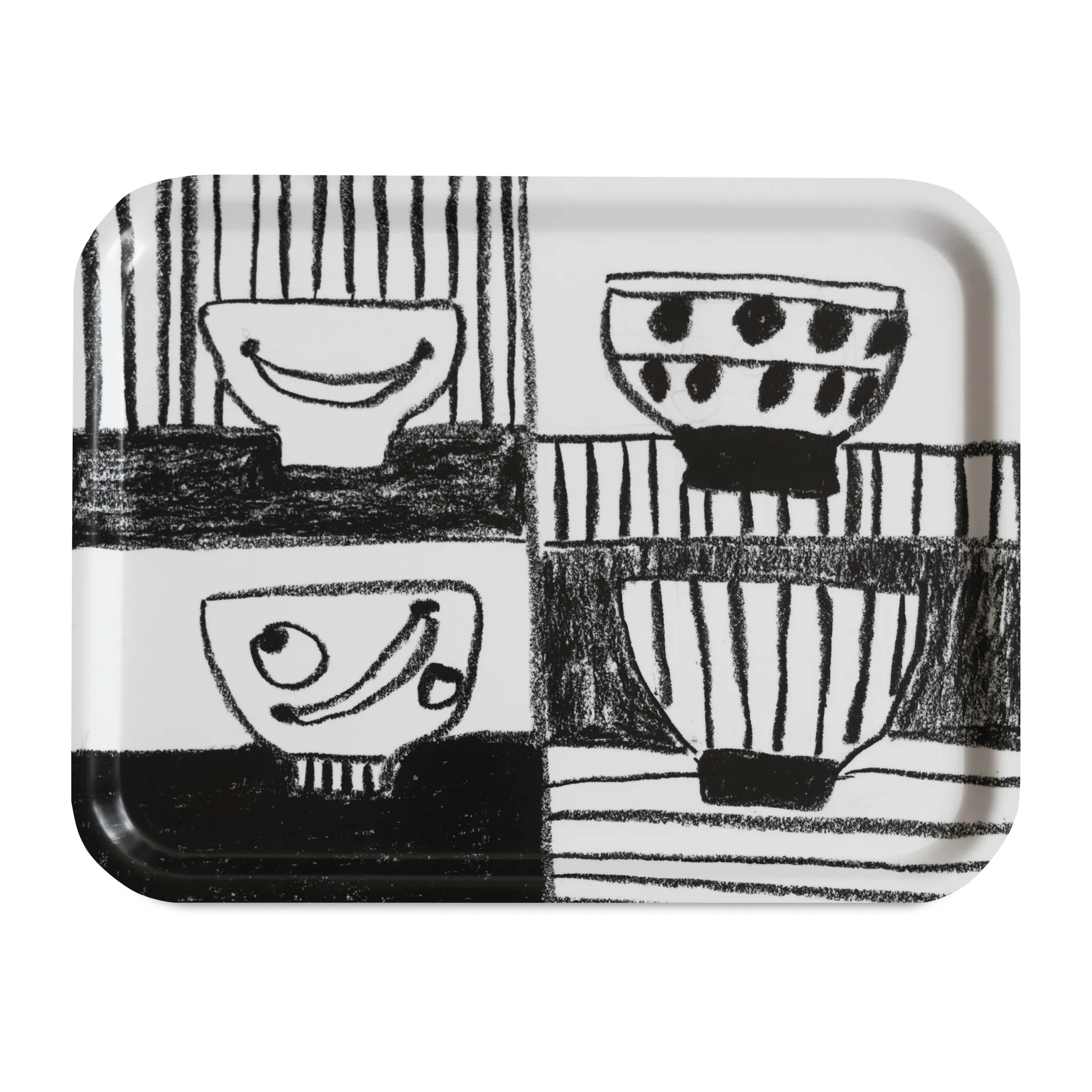 Stilleven dienblad 33x43 cm, Zwart-wit Fine Little Day