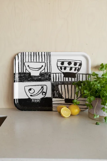 Stilleven dienblad 33x43 cm - Zwart-wit - Fine Little Day