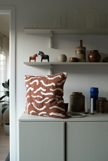Stim kussenhoes 48x48 cm - Terracotta - Fine Little Day