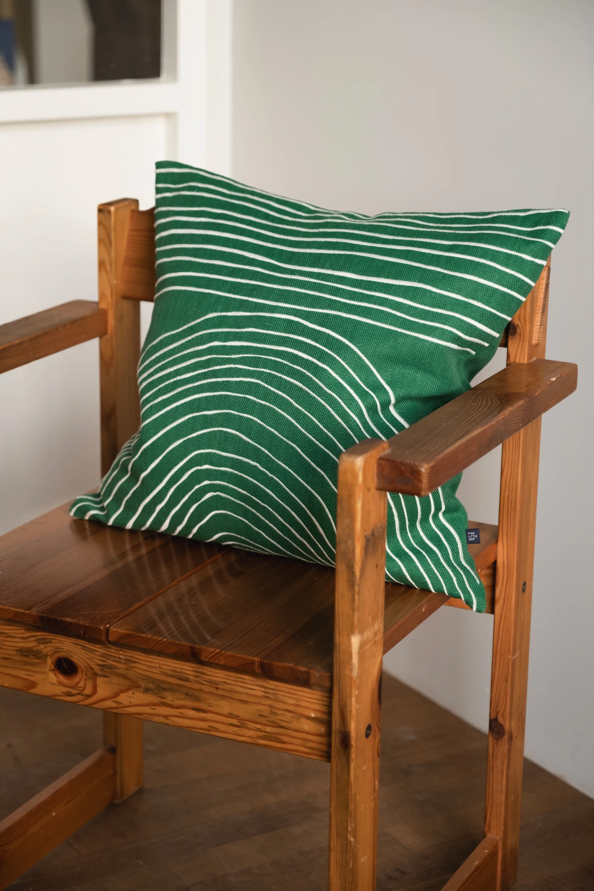 Strå kussensloop 48x48 cm, Green Fine Little Day