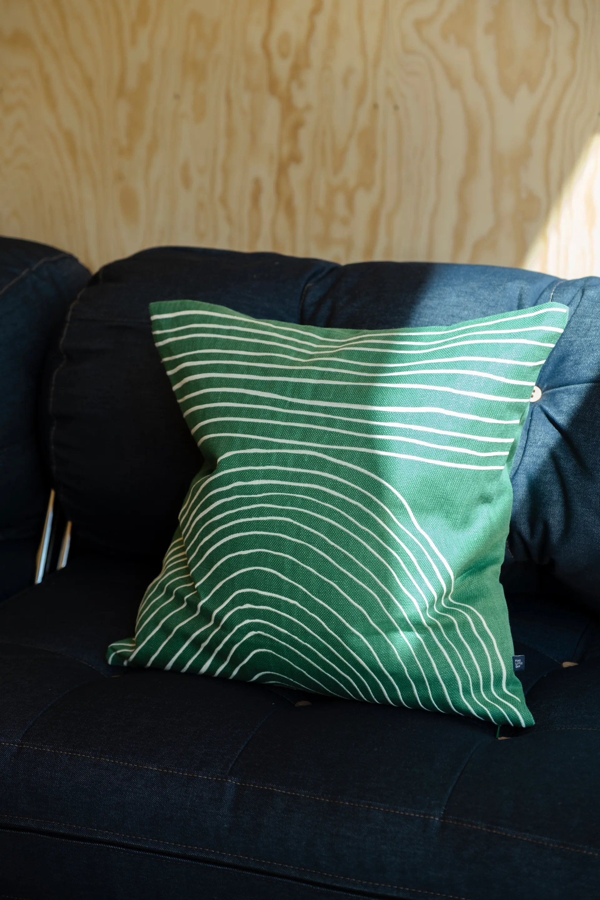 Strå kussensloop 48x48 cm, Green Fine Little Day