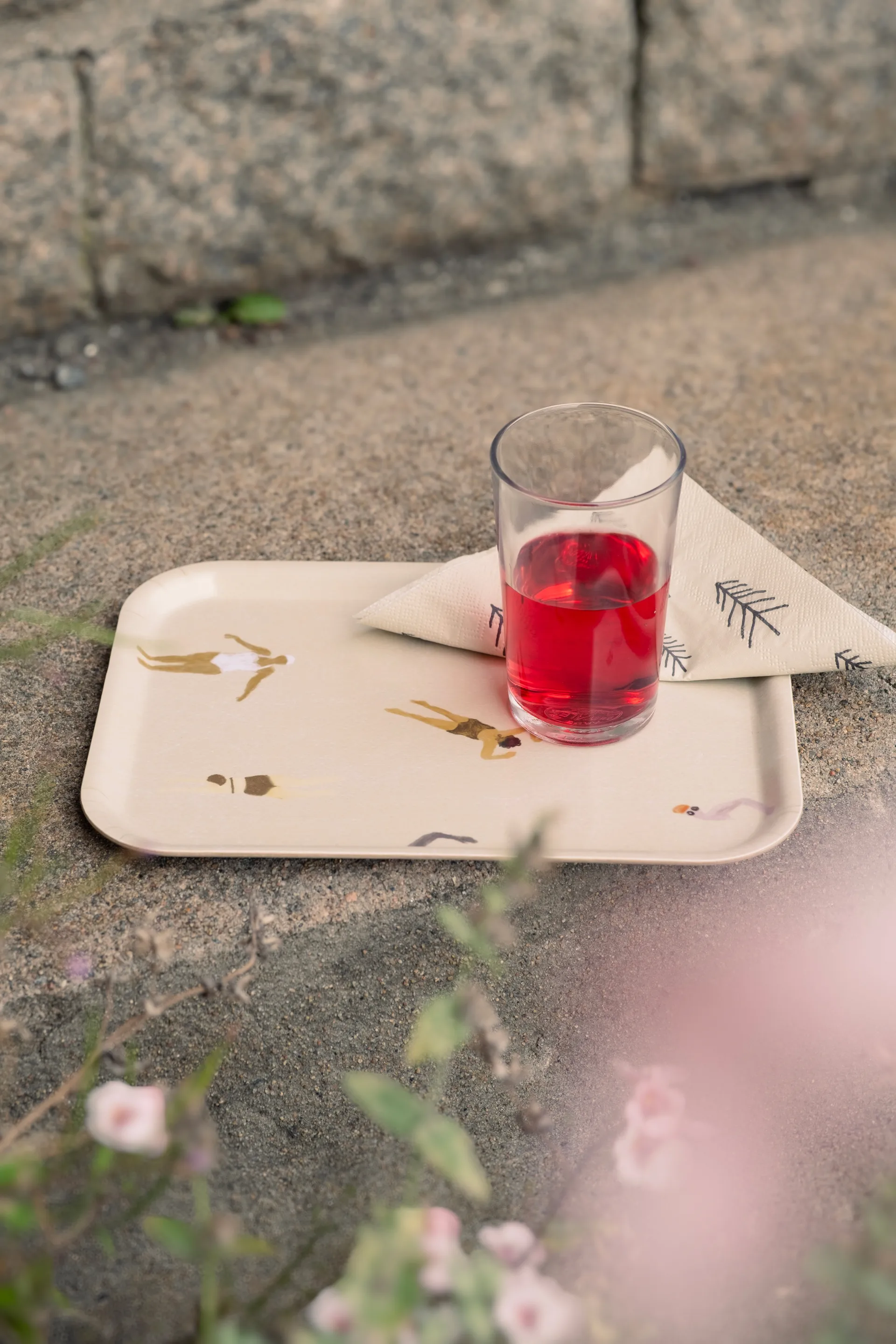 Swimmers dienblad 20x27 cm, Beige Fine Little Day