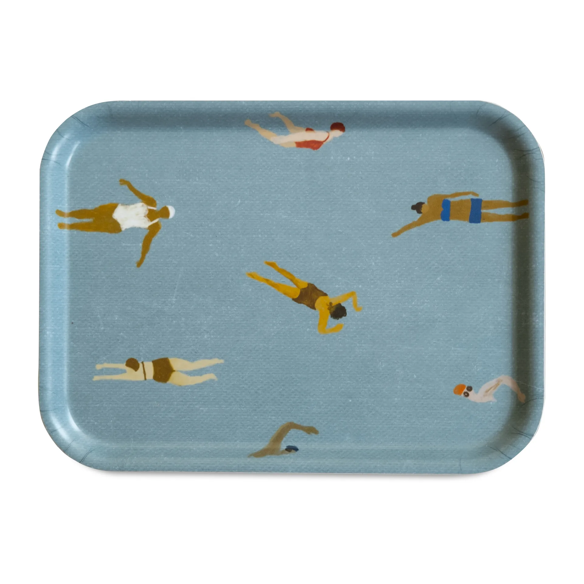 Swimmers dienblad 20x27 cm, Blauw Fine Little Day