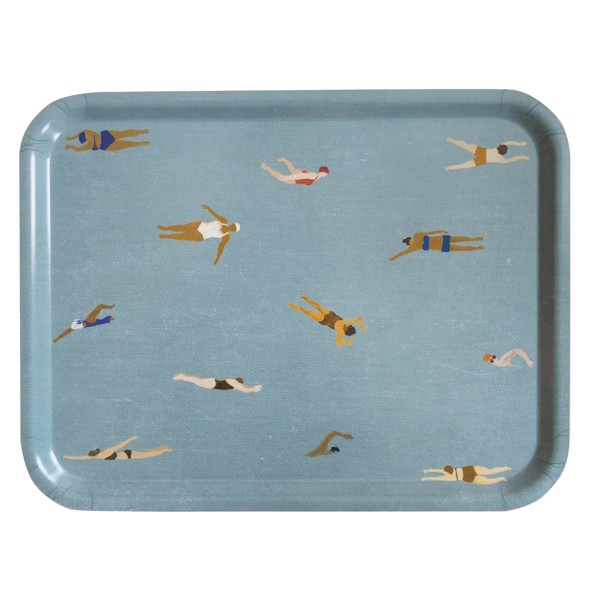 Swimmers dienblad 33x43 cm, Blauw Fine Little Day
